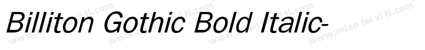 Billiton Gothic Bold Italic字体转换